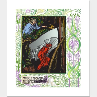 Merlin and Nimue by Beardsley Posters and Art